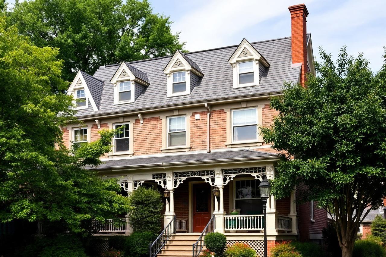 Montclair, NJ Victorian home with a new slate-look architectural shingle roof and dormers